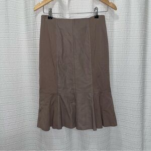 Leather accent panel skirt